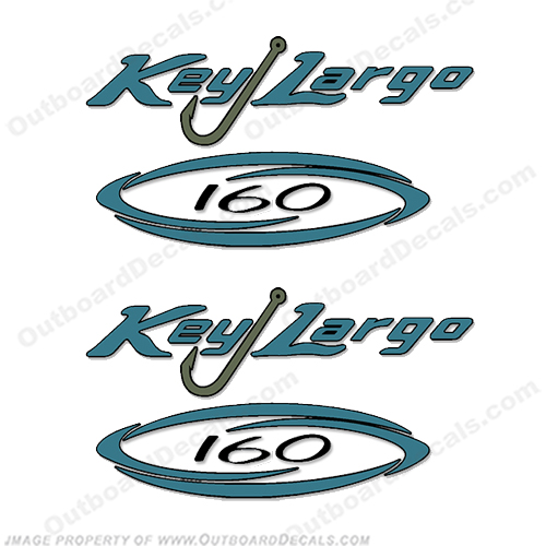 Key Largo 160 Bay Boat Decals (Set of 2) INCR10Aug2021