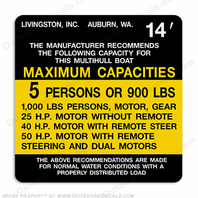 Livingston Capacity Decal - 5 Person INCR10Aug2021