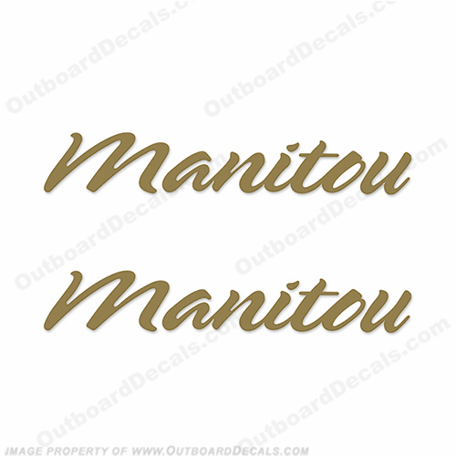 Manitou Boat Logo Decals (Set of 2) - Any Color! INCR10Aug2021