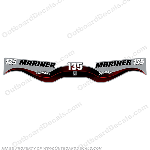 Mariner 135hp Optimax Decal Kit - Wrap Around  135, 2003, 2004, 2005, 2006, 2007, 2008, 2009, 2010, 2012, 2013,INCR10Aug2021