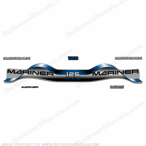 Mariner 125hp 2.0 Decal Kit - Blue INCR10Aug2021
