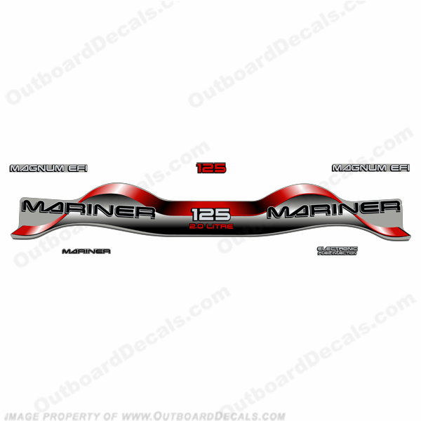 Mariner 125hp 2.0 Decal Kit - Red INCR10Aug2021