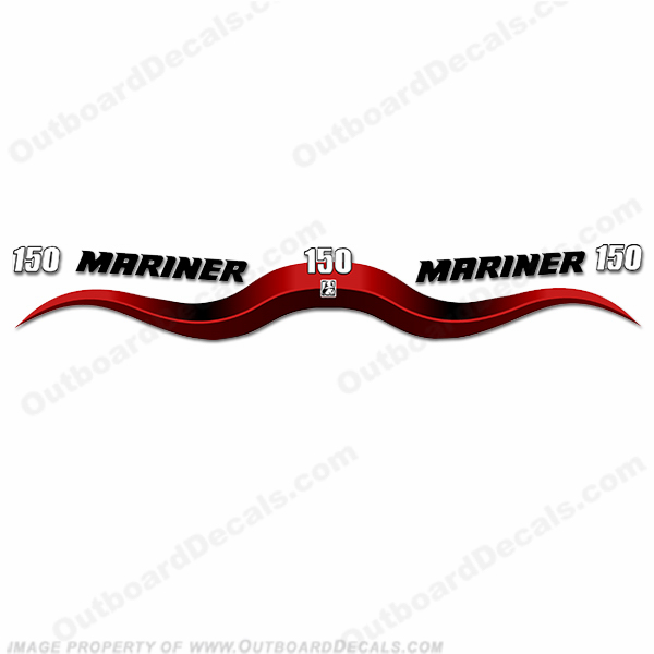 Mariner 150hp Decal Kit (Red) - Wrap Around INCR10Aug2021