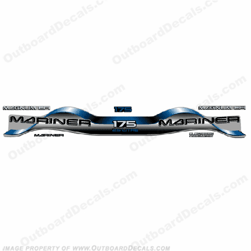 Mariner 175hp 2.5 Decal Kit - Blue INCR10Aug2021