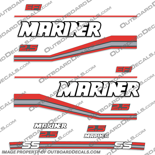 Mariner 2.5L Performance EFI SS Decal Kit 1990-1997 2.5, L, liter, 1990, 1991, 1992, 1993, 1994, 1995, 1996, 1997, 92, 91, 90, 93, 94, 95, 96, 97, INCR10Aug2021, mariner, ss, efi, mercury 