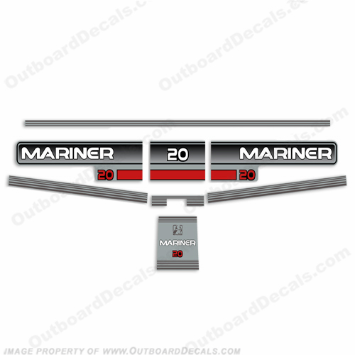 Mariner 1996 20hp Decal Kit INCR10Aug2021