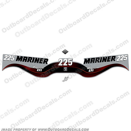 Mariner 225hp Magnum EFI Outboard Motor Decal Kit - Wrap Around 2003 - 2008  225, mariner, magnum, efi, optimax, 225hp, 225 hp, 2003, 2004, 2005, 2006, 2007, 2008, INCR10Aug2021