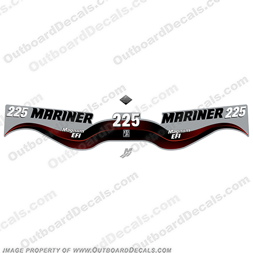 Mariner 25hp Outboard Engine Cowl Decals / Sticker Kit – Rainbow – Made In UK