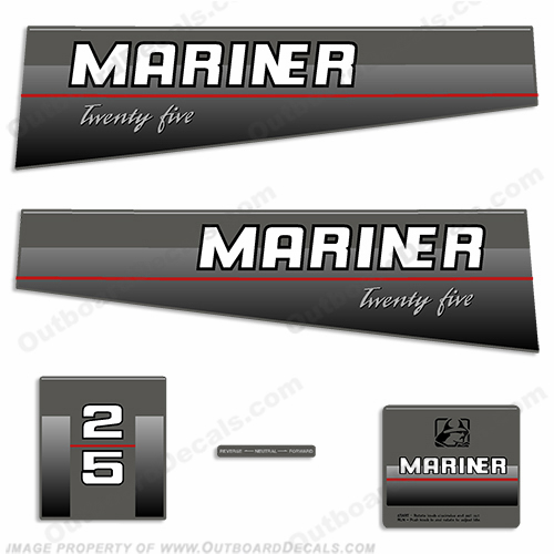 Mariner 8hp 2 stroke outboard decals/sticker kit 