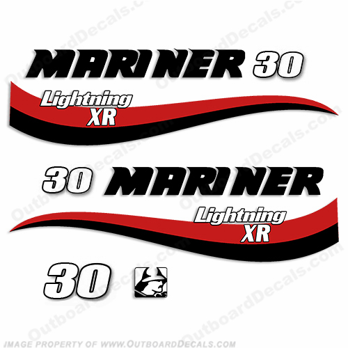 Mariner 30hp Lightning XR Decal Kit 