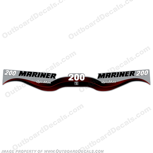 Mariner 200hp Optimax Decal Kit - Wrap Around 2003 - 2008 150, mariner, optimax, 200hp, 200, 2003, 2004, 2005, 2006, 2007, 2008, INCR10Aug2021