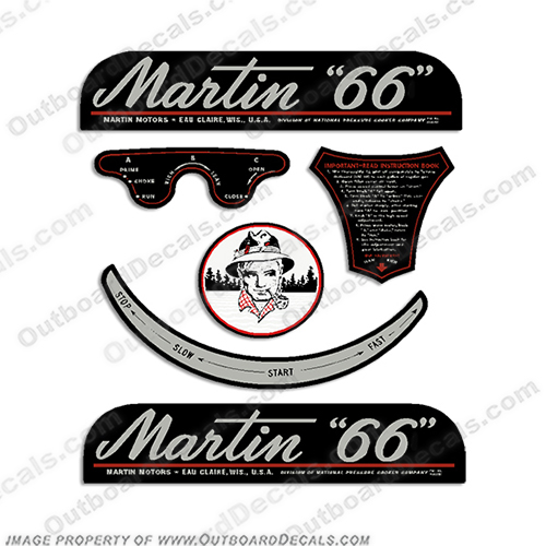 Martin 6.6hp Decal Kit  INCR10Aug2021