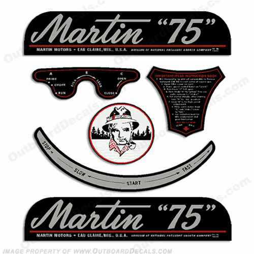 Martin 7.5hp Decal Kit INCR10Aug2021