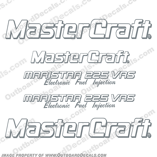 MasterCraft Maristar 225 VRS Electronic Fuel injection Boat Decals - 2 Color!   boat, decals, prostar, pro, star, mastercraft, outboard, stickers, maristar, mari, star, efi, 