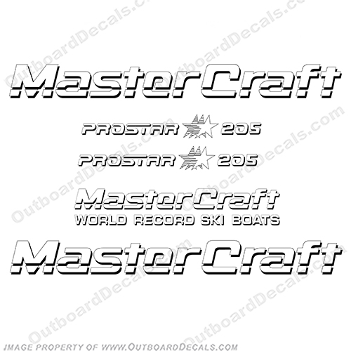 MasterCraft Pro Star 205 Boat Decals  Master, Craft, 1990s, 1980s, 1980s, 1990s, 90, 80, 90s, 80s, 90s, 80s, 205, pro, star, INCR10Aug2021
