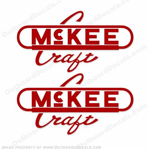 McKee Boats Logo Decal - Any Color! (Style 2) Set of 2 INCR10Aug2021
