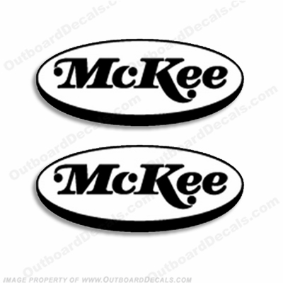 McKee Boats Logo Decal - Any Color! Set of Two INCR10Aug2021
