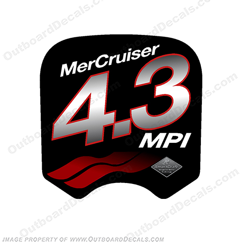 Mercruiser 4.3 MPi Decal  mercruiser, mer, cruiser, 43, 4, 3, mpi, engine, valve, INCR10Aug2021