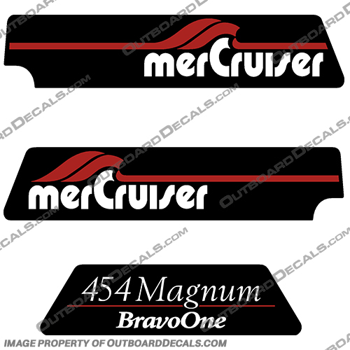 Mercruiser 454 Magnum Bravo One Flame Arrestor Decal Kit mercruiser, mer, cruiser, 454, magnum, bravo, one, BravoOne, flame, arrestor, decal, kit, stickers, decals, 