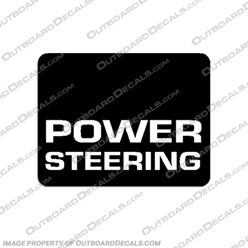  Mercruiser "POWER STEERING" Decal 1980s mercruiser, Power, Steering, "Power Steering", Decal, Decals, 1980, 1980s, 1980s,