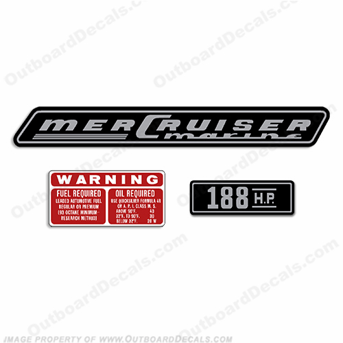 Mercruiser 188hp Decals - 1970 INCR10Aug2021
