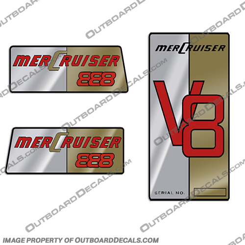 Mercruiser 888 Outdrive Decals - 1976 Mercuiser, 888, outdrive, decal, decals, 1976