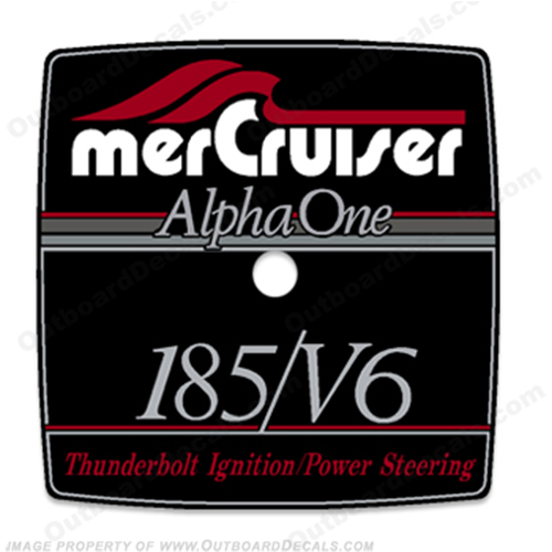 Mercruiser 185/V6 Alpha One Flame Arrestor Decal INCR10Aug2021