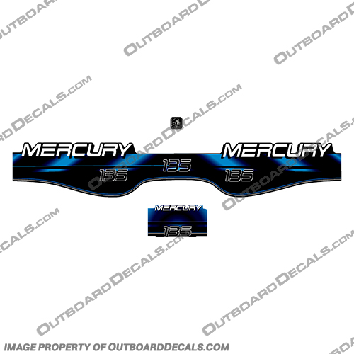Mercury 135hp Blue Decal Kit 1994 - 1999 merc, mercury, blue, water, 135, 3l, 3.0l, 3.0, liter, 2.5, 2l, outboard, engine, motor, decal, sticker, kit, set, decals, mercury, 150, 150 hp, horsepower, 150hp, 1998, 1999, 2000, 2001, 2002, 2003, 2004, 2005, 2006, 2007, 2008, 2009, 2010, electronic, fuel, injection, blue