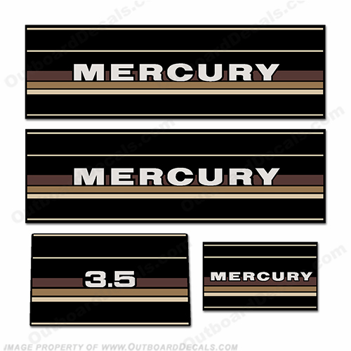 Mercury 1984-1985 3.5hp Outboard Decals INCR10Aug2021