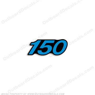 Mercury Single "150" Decal - Blue (Front or Rear) INCR10Aug2021