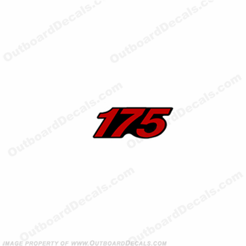 Mercury Single "175" Decal - Red INCR10Aug2021