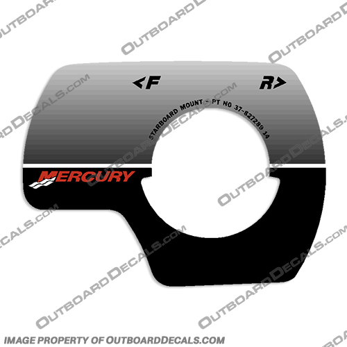 Mercury Commander 3000 Throttle Decal  mercury, advanced, throttle, only, decal, outboard, motor, sticker