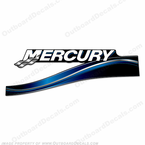 Mercury Left Port Side 2005 Decal - Blue INCR10Aug2021