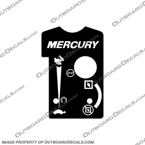 Mercury 3.3hp Motor Throttle/Choke Control Decal mercury, choke, control, throttle, decal, sticker, 3.3hp, 3.3 hp, single, engine, boat, 