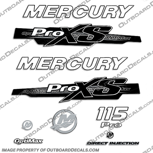 thumbnail image 2 of Mercury Optimax ProXS 300hp Outboard Engine Decals - Pro XS Reproduction Set (Made In USA) 2 of 6