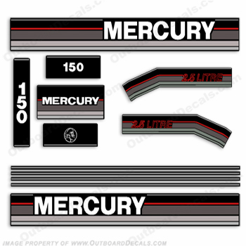 Mercury 1993 150HP Outboard Decals INCR10Aug2021