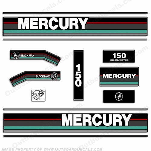 Mercury 1991 150hp Outboard Decals INCR10Aug2021