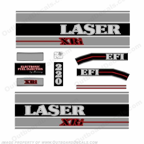 Mercury 1987 220hp Laser XRi Outboard Engine Decals INCR10Aug2021
