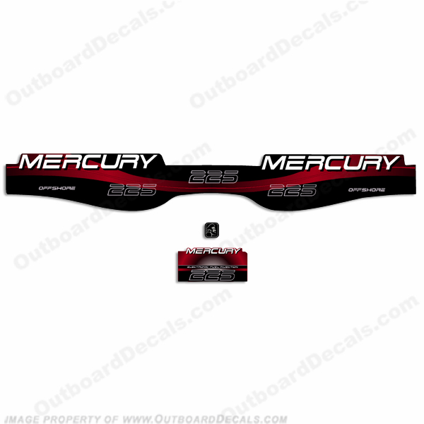 Mercury 225hp Offshore Decal Kit - Red INCR10Aug2021