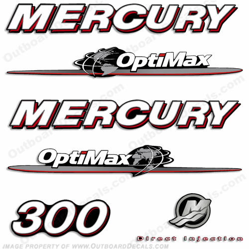 Mercury 300hp Optimax Decal Kit 2007 - 2012 INCR10Aug2021