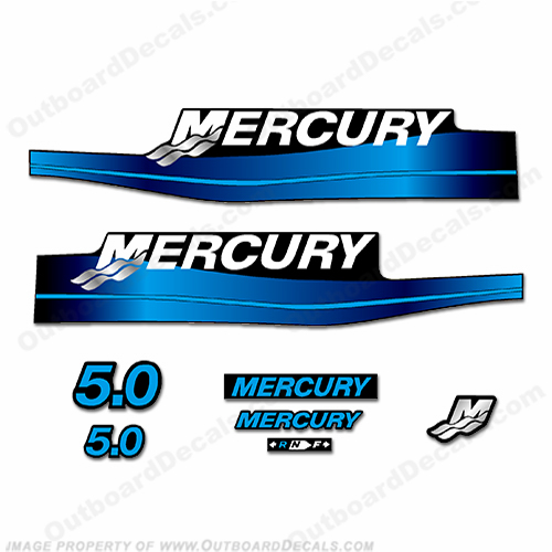 Mercury 5.0hp Decal Kit (Blue) INCR10Aug2021