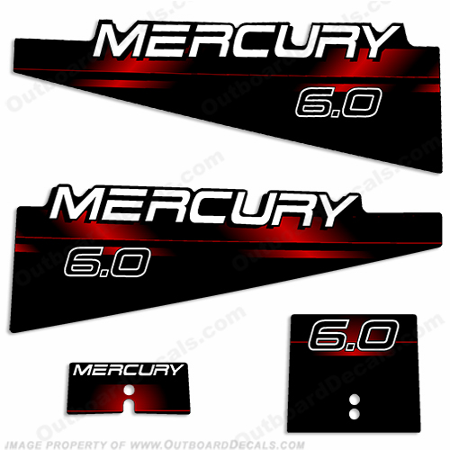 Mercury 6.0hp Decal Kit - 1994 - 1998 INCR10Aug2021