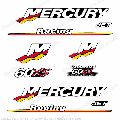 Mercury Custom 60hp Racing 60xs Decals INCR10Aug2021