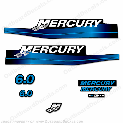 Mercury 6.0hp Decal Kit (Blue) INCR10Aug2021
