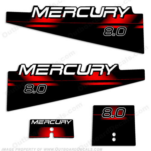 Mercury 8.0hp Decal Kit - 1994 - 1998 INCR10Aug2021