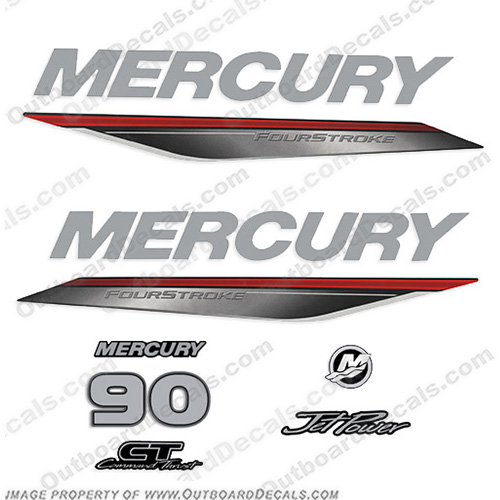 Mercury 90 Fourstroke Jet Power CT command New 2018 2019 2020 2021 2022 2023  mercury, decals, 90, hp, proxs, 2019, 2018, outboard, motor, sticker, mercury, decals, 90hp, fourstroke, jet, outboard, stickers, 2020, 2021, 2022, 2023, four, stroke, command, thrust
