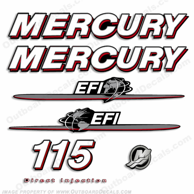 Mercury 115hp "EFI" Decals - 2007-2012 INCR10Aug2021