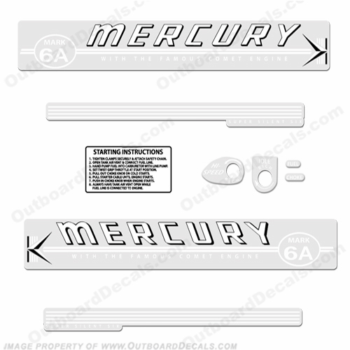 Mercury 1959 Mark 6A White Decals INCR10Aug2021