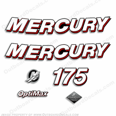 Mercury 175hp "Optimax" Decals - 2006 INCR10Aug2021