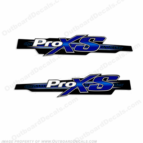 Mercury Single "PROXS" Side Cowl Decals - Blue pro xs, optimax proxs, optimax pro xs, optimax pro-xs, pro-xs, INCR10Aug2021